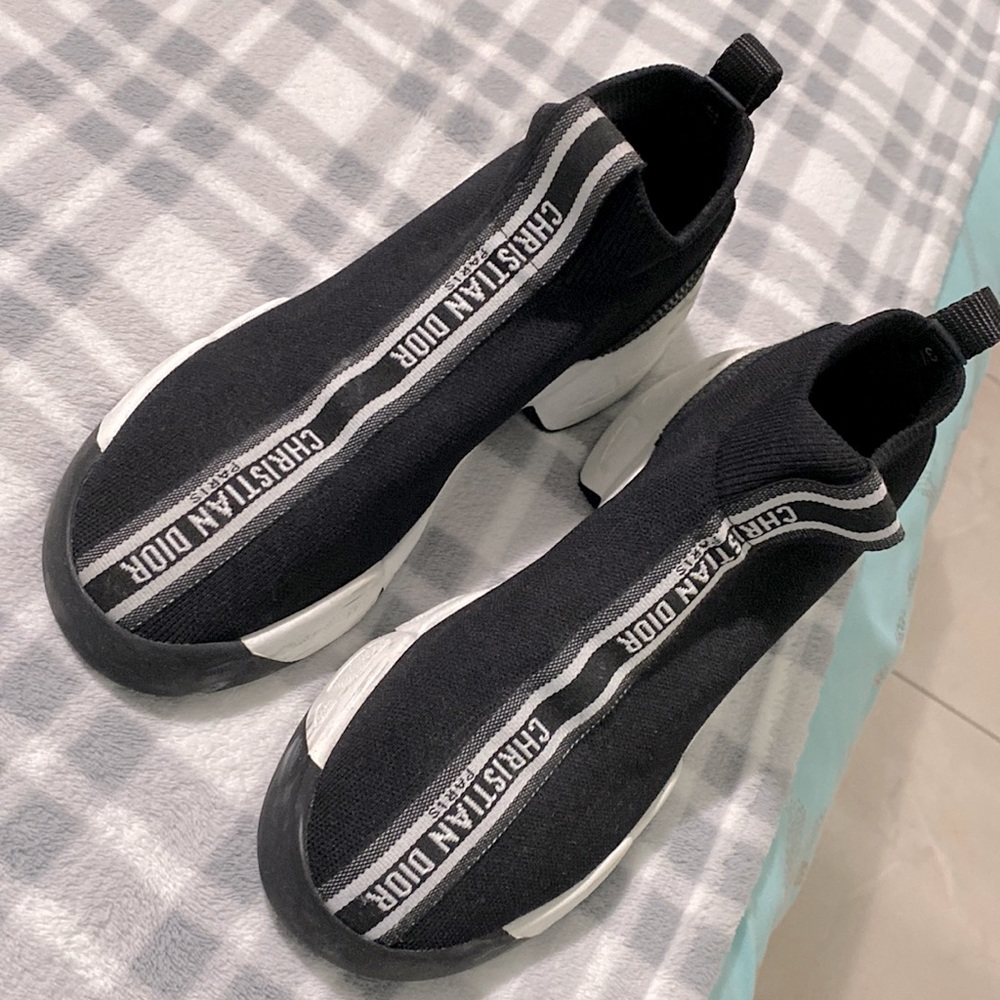 Authentic knit Christian Dior mid tops sneakers